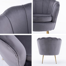 2 Piece Shanaya Velvet Armchair & Ottoman Set